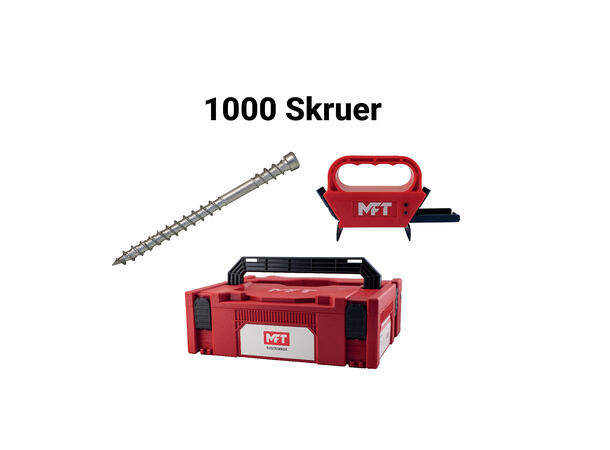 Pakke Skjult Terrasseskrue,1000stk A4 MFT, inkl. Spesialverktøy Og Systemboks 