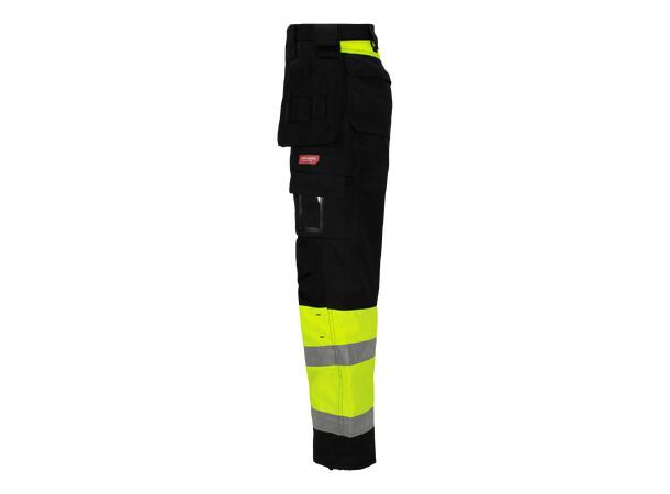 Synlig Plus Bukse Med Verktøylommer Strakofa, Synligjet Kl. 1, Sort/Gul 