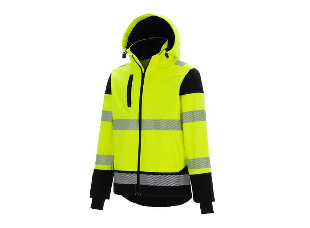 Bulldog Softshelljakke, Str. XL Synlighet, Klasse 3 ISO20471 