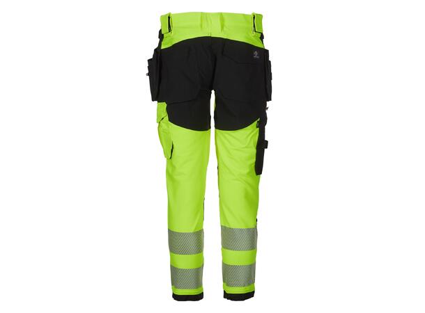 Bulldog Stretchbukse Håndverk, Str. 50 Synlighet Kl. 2 Gul/Svart 