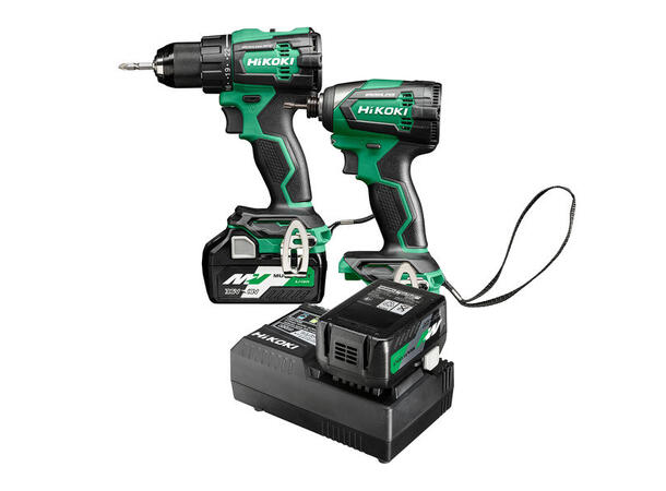 Hikoki Verktøypakke KC18DE (Ds/Wh) 2 x 5,0Ah Multivolt Batterier Og Lader