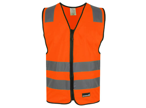 Refleksvest Uppsala Med Glidelås, XL Orange CE- merket. EN 20471, klasse 2