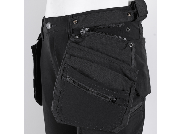 Bulldog Braut Håndverksbukse Stretch Braut Series, Svart 