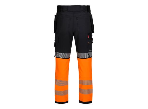 Dovre Stretchbukse Med Hengelommer Strakofa, Synligjet Kl. 1, Sort/Orange 