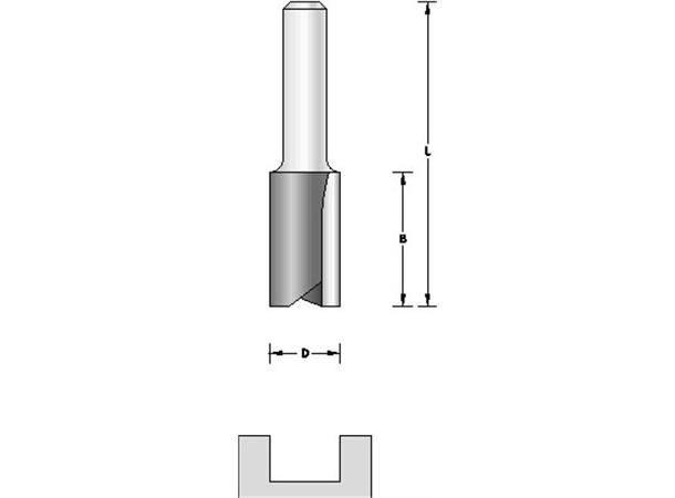 Notfres 16Mm M/2 Skjær 25/85Mm Hikoki 8Mm Tange Hardmetall