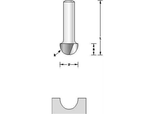 Hulkilfres 12,7Mm U/Styrelager Hikoki 8Mm Tange Hardmetall