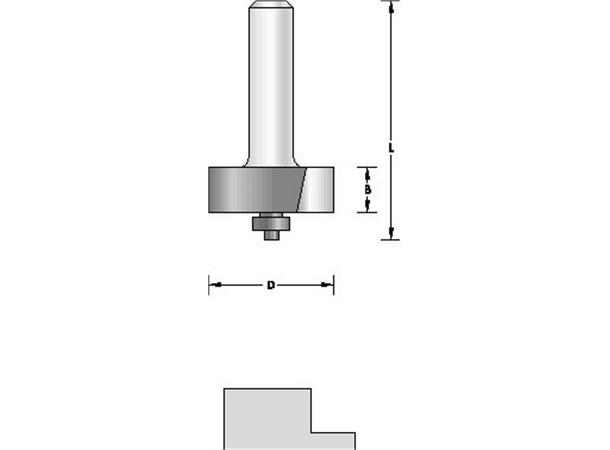 Falsfres 31,7Mm M/Styrelager Hikoki 8Mm Tange Hardmetall