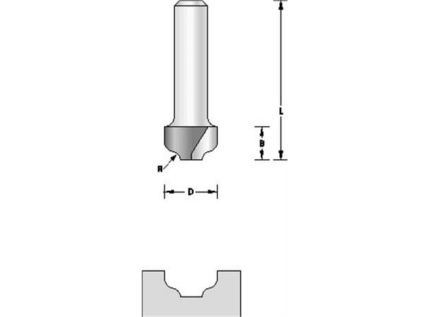 Profilfres 12,7Mm U/Styrelager Hikoki 8Mm Tange Hardmetall