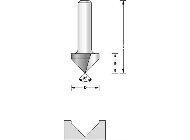 V-Notfres 60Gr 16,0Mm Hikoki 8Mm Tange Hardmetall