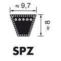 Optibelt Kilerem SPZ1737 Smalkilerem 9 x 8 Red power