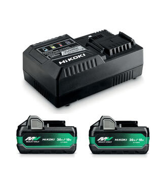 Hikoki Batteripakke 18/36V Multivolt 2 x Batteri 18V (5,0Ah) / 36V (2,5Ah)