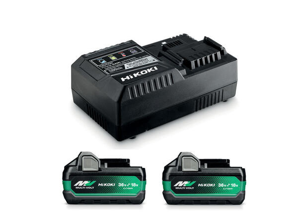 Hikoki Batteripakke 18/36V Multivolt 2 x Batteri 18V (5,0Ah) / 36V (2,5Ah)
