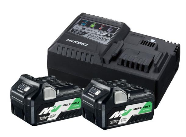 Hikoki Batteripakke Mv Batterier+Lader Hikoki 2Xbsl36A18 + Uc18Ysl3 Mv