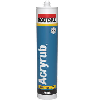 Soudal Acryrub Hvit 310 ml Akryl Fugemasse